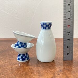 ミニチュア陶器★徳利&盃 晩酌 酒器 日本酒