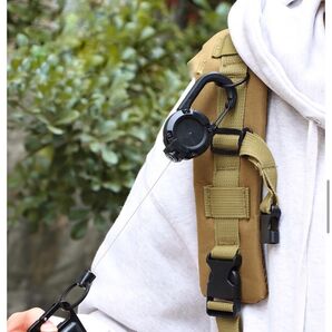 カラビナ リール キーホルダー アウトドア小物 キャンプ 登山