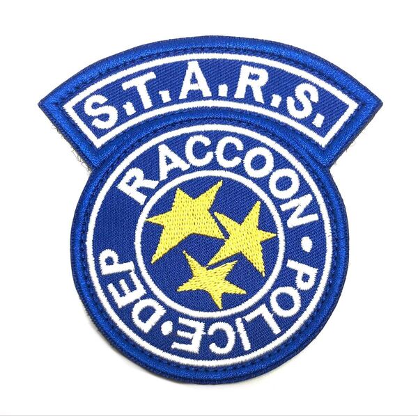 バイオハザードスターズベルクロワッペン青 ラクーン市警察 S.T.A.R.S. RACCOON・POLICE・DEP
