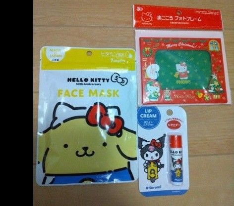 新品未使用★粧美堂 サンリオ コラボ シートマスク、リップクリーム★よろしければおまけお付けします★