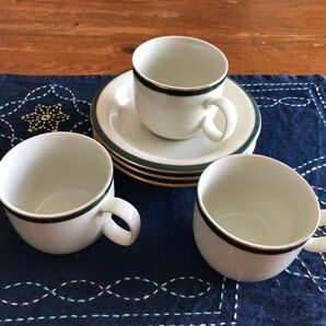 美品!Adam&EVE アダムとイブ コーヒーカップ&ソーサー 3客セット コーヒーカップソーサー 洋食器 たち吉