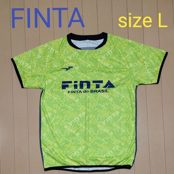 FINTA フィンタ 半袖 プラクティスシャツ Lサイズ イエローグリーン サッカー・フットサル 練習着