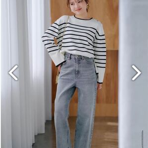 低身長さん向け COHINAワイドストレートデニム ライトインディゴ