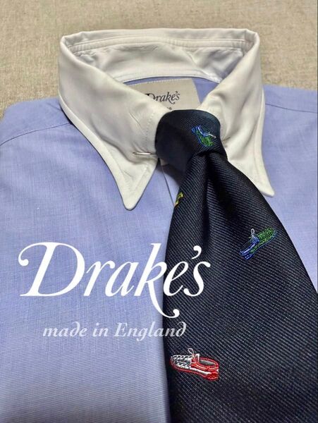 Darke's/ドレイクス/BEAMS F別注/クレリック/ロングポイントカラー