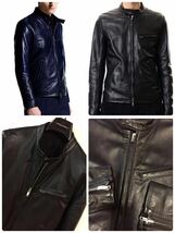 正規 LITHIUM HOMME SINGLE RIDERS JACKET BLACK COW LEATHER リチウムオム ブラック カウハイド シングルライダース レザージャケット★_画像2