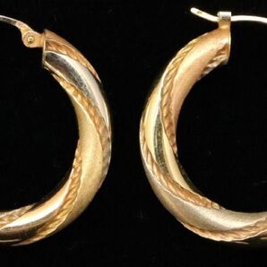 18K 18金フープピアス