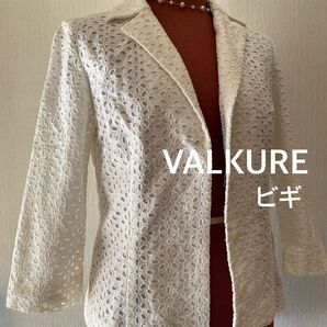 【VALKURE 】ビギ モガ 総柄レーステーラードジャケット 美品