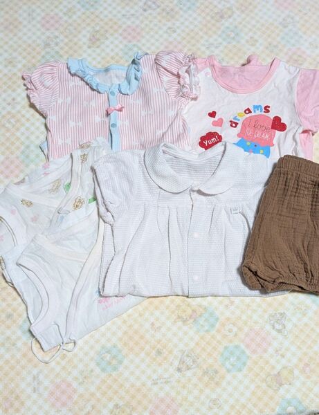 最終価格 女の子 女児 ロンパース 肌着 まとめ売り 夏物 新生児〜