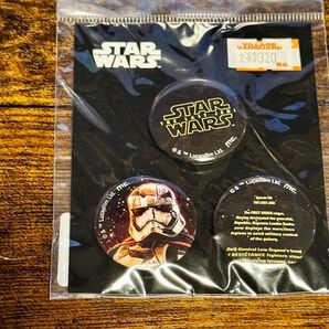 希少 新品 STAR WARS エピソード8 最後のジェダイ 缶バッチ 3つ