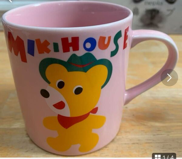希少 自宅保管品 ミキハウス マグカップ ピンク①