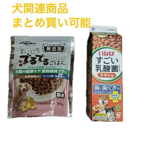 【腸内ケアセット】ドギーマン でるでるごはんチキン野菜 いなば すごい乳酸菌チキン味