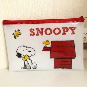 スヌーピー ウッドストック ポーチ 1点 平型ポーチ ペンケース ビニールポーチ SNOOPY ピーナッツ 新品未使用