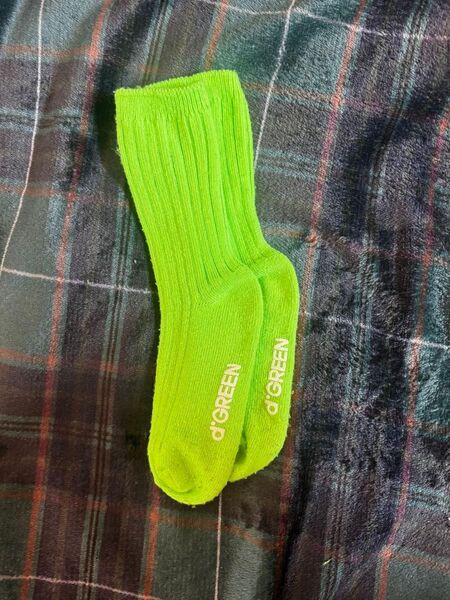 digreen 靴下 15-17cm 蛍光グリーン 子供靴下