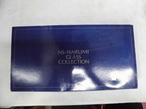 昭和レトロNS-NARUMI　GLASS　COLLECTION　ナルミ　ガラス　銘々皿５枚　紫陽花　未使用　共箱付　検　ガラス工芸　洋食器　デザート皿