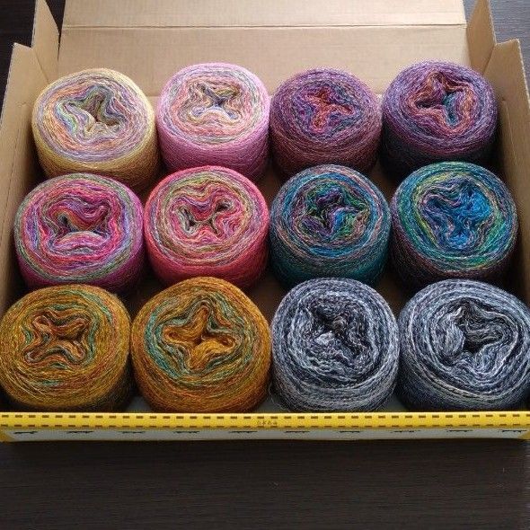 手巻き毛糸 6色 12玉セット 240g ③