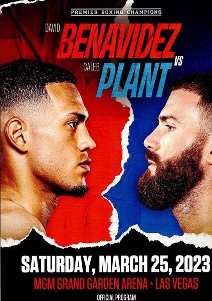 デビッド・ベナビデス対ケイレブ・プラント ボクシングパンフレット