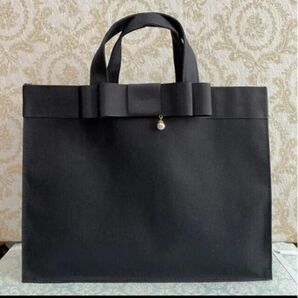 A4対応トート トートバッグ リポンバッグ 選べるリポンカラー ハンドメイド