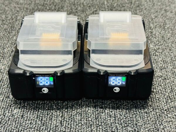 最新 デジタル残量表示(10%-100%) 2個セット マキタ18V 6.0Ah バッテリー PSE取得済み