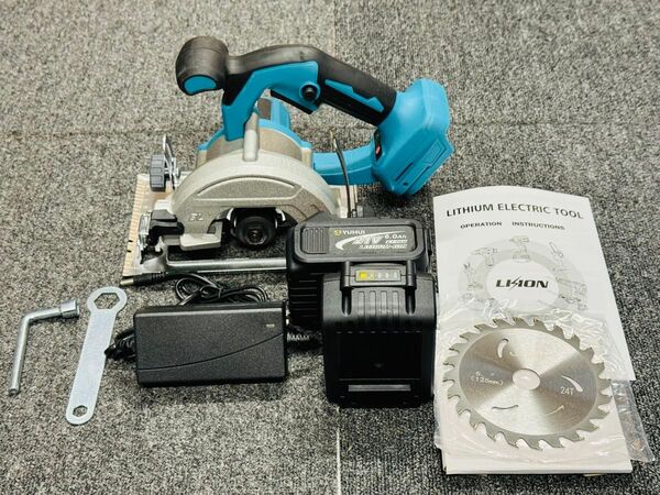 丸のこ 電動のこぎり丸鋸 125mmマルノコ 充電式 ブラシレス コードレス 長続航 21V バッテリー2個付き