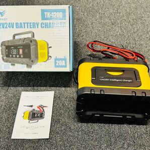 12V/20A 24V/10A バッテリー充電器 全自動バッテリーチャージャー修復充電器 車/バイク/トラックなどに適用