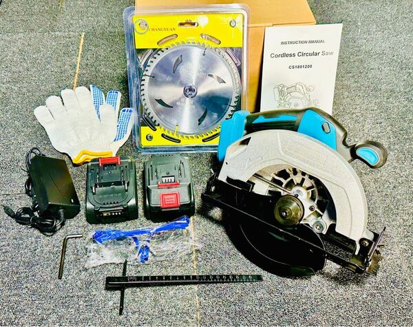 マルノコ 6.0大容量 バッテリー付き 充電式 鋸刃径185mm 切込6.5cm 丸鋸 コードレス 18v バッテリー互換-