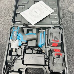 インパクトドライバー 1台2役 コードレス 充電式 ブラシレスモーター搭載 バッテリー2個付き マキタ互換