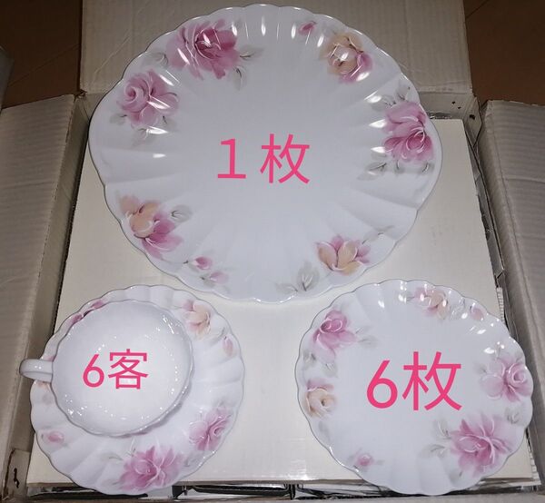 NIKKO ニッコー パーティーセット 薔薇ローズ カップ&ソーサー&プレート