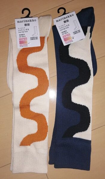UNIQLO ヒートテック ハイソックス マリメッコ 2足セット 23-25cm