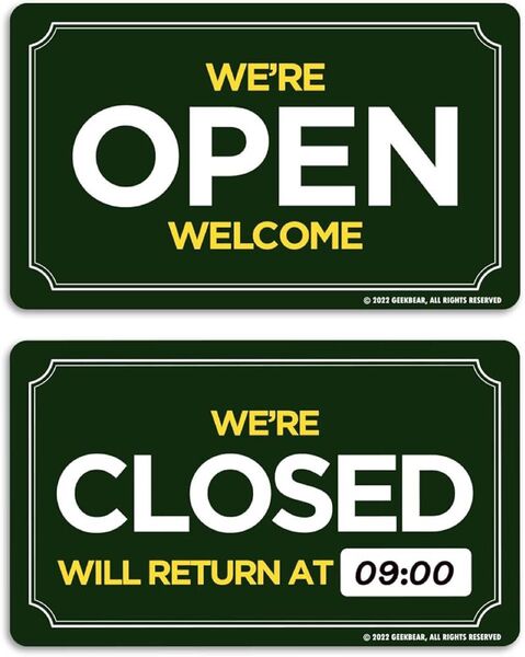 Open Closed Sign オープンクローズドサイン プレート お知らせ