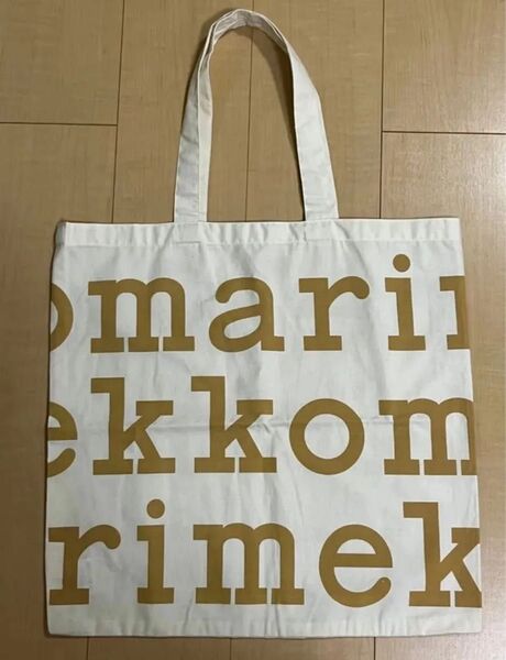 マリメッコ ノベルティ エコバッグ ロゴ ゴールド 新品
