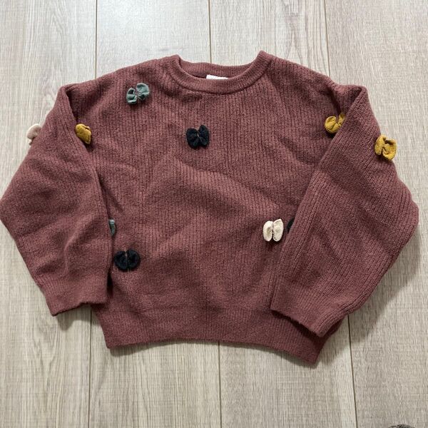 ZARA リボンセーター 3-4y