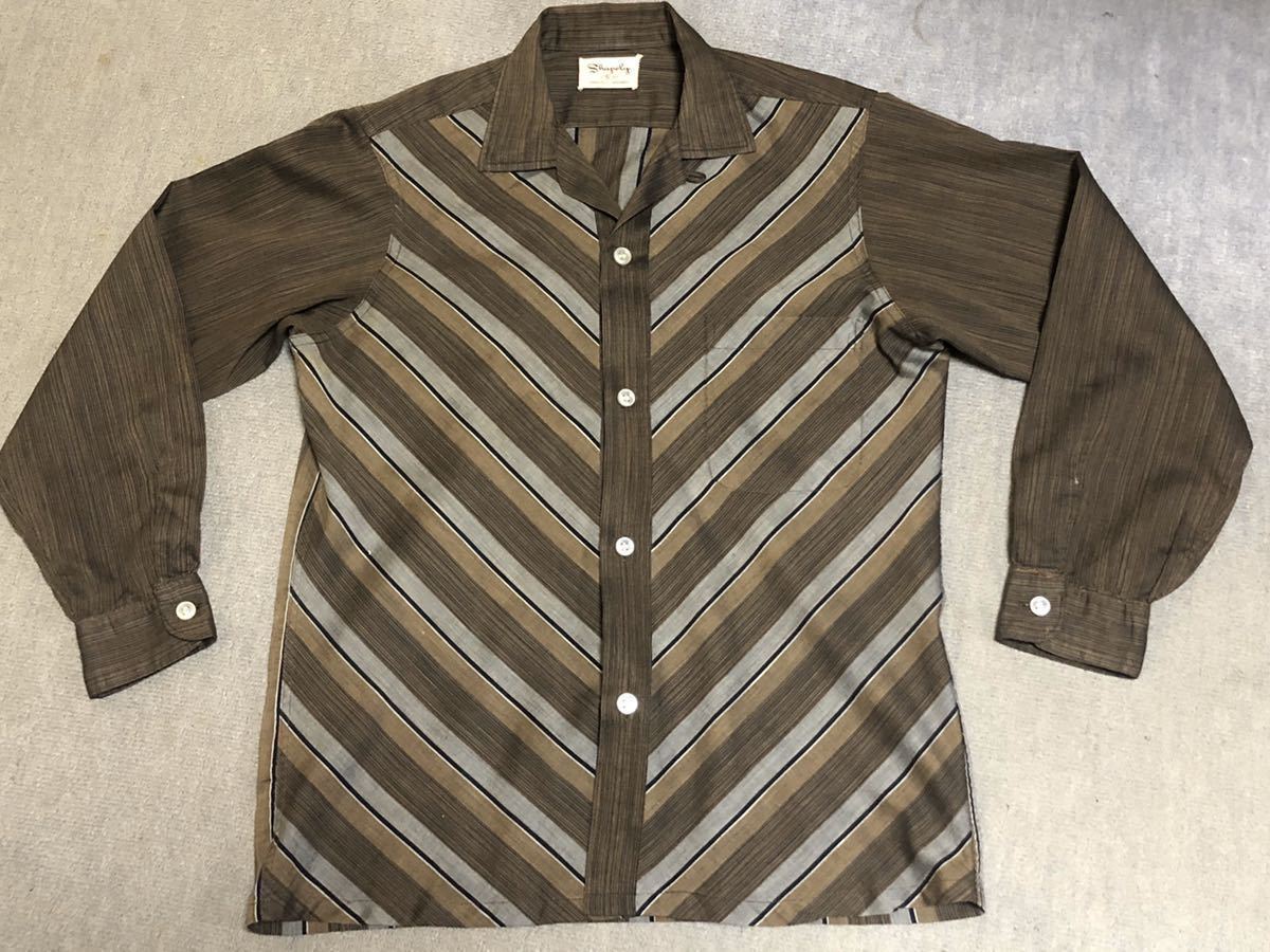 50s penney´s TOWNCRAFT レーヨン ギャバ シャツ ブルー 安心の定価
