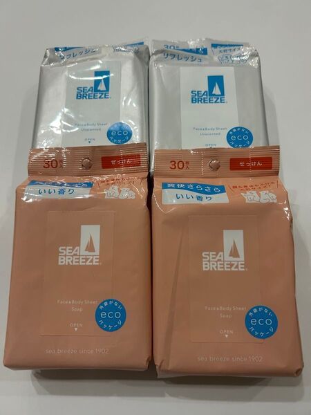 SEA BREEZE ボディシート 30枚入り 2種4個セット