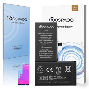 For iPhoneX 互換バッテリー 単品 標準容量 2716mAh PSE準拠 Kospaoo/iPower 交換修理