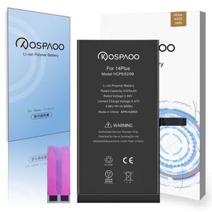 For iPhone14 Plus 互換バッテリー 単品標準容量 4325mAhPSE準拠 Kospaoo/iPower 交換修理