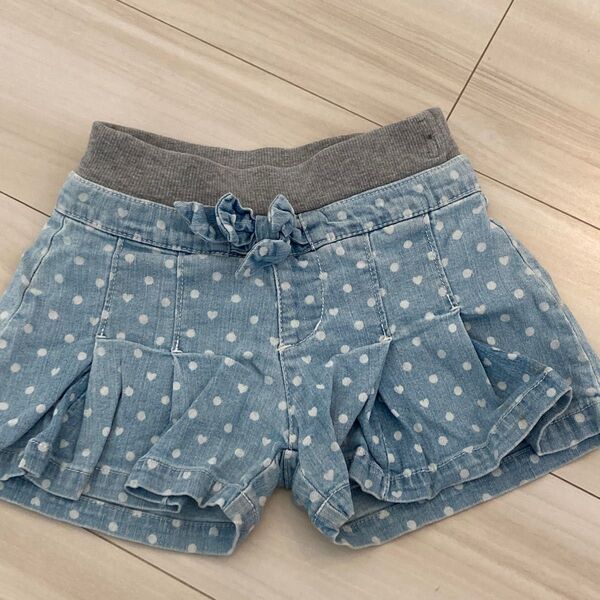 100サイズ・ ショートパンツ デニム ストレッチ・アジャスター付き・子供服・MPS