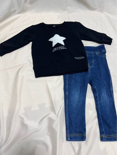 【2点セット】ベビー服 トレーナー ズボン 80 セットアップ スウェット