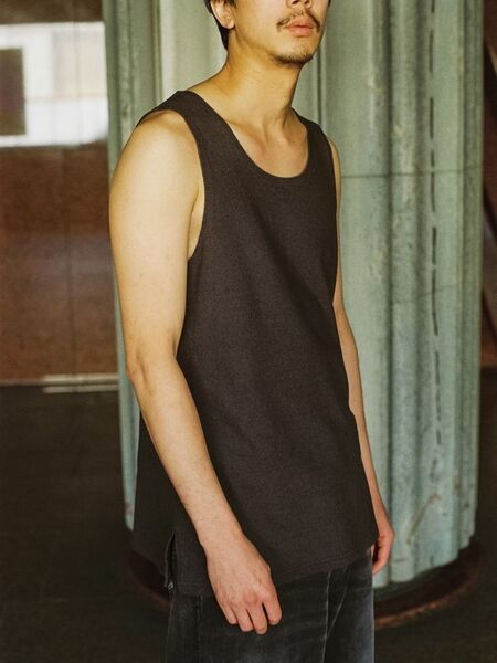【LIDNM】LINEN SLUB TANK TOP