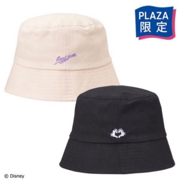 プラザ限定 ディズニー ツイルバケット バケハ サーモンピンク 美品
