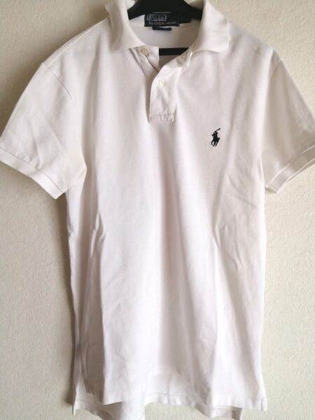 POLO RALPH LAUREN ポロラルフローレン(XS)ロゴポロシャツ 白色 男性用細身の方