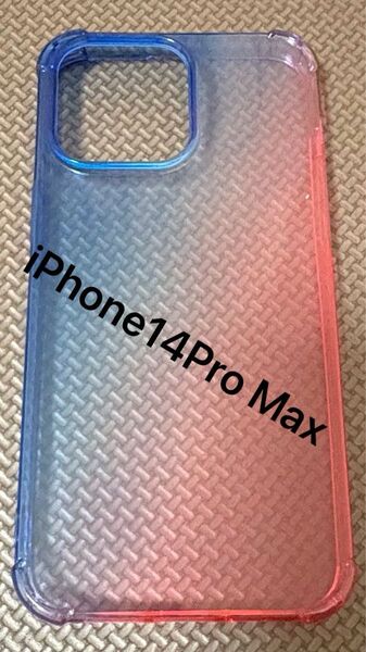 ★おすすめ★ iPhone14Pro Max ソフトケースBlue&pink