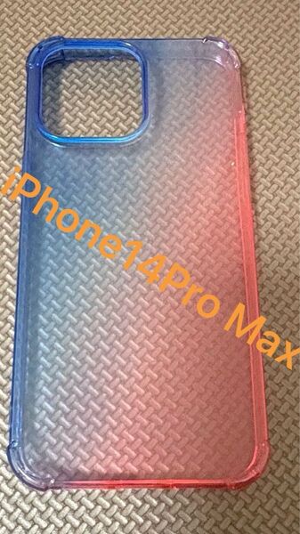★おすすめ★ iPhone14Pro Max ソフトケースBlue&pink