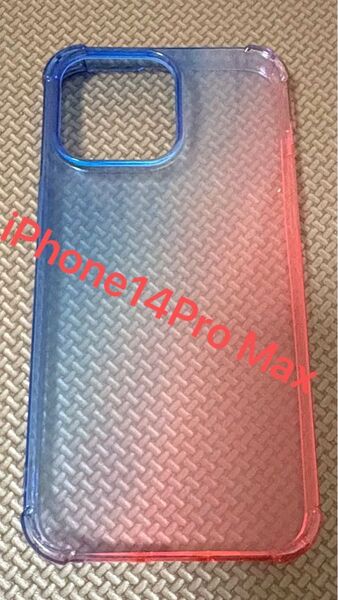 ★おすすめ★ iPhone14Pro Max ソフトケースBlue&pink
