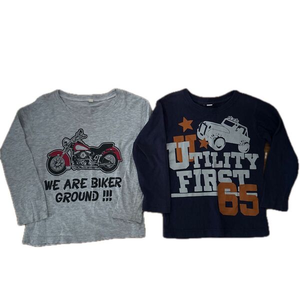 ロンTシャツ 古着 アメカジ トップス 120 まとめて2枚