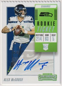 NFL ALEX McGOUGH AUTO 2018 PANINI CONTENDERS ROOKIE TICKET FOOTBALL AUTOGRAPH /5 枚限定 アレックス・マゴー 直筆 サイン オ－ト