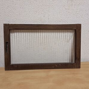 ヴィンテージ窓枠 ガラス レトロ アンティーク インダストリアル 木製