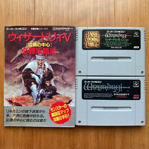 動作未確認・必勝攻略本付き【SFC】ウィザードリィV〈災渦の中心〉VI〈禁断の魔筆〉2本セット アスキー