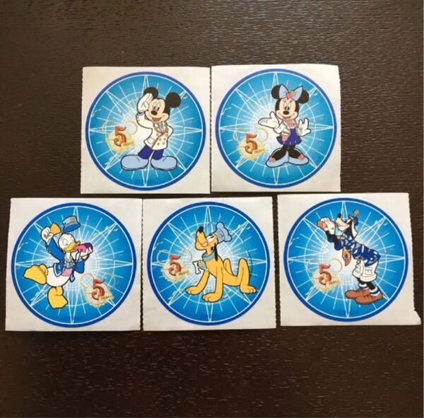 【レア】 ディズニーランド 5周年 ステッカー シール まとめ売り 非売品 キャラクターシール