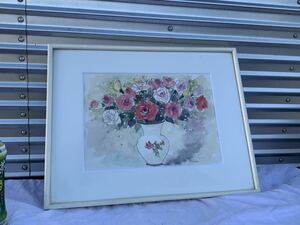 Art hand Auction ◆जलरंग गुलाब चिका◆A-17, चित्रकारी, आबरंग, स्थिर जीवन पेंटिंग