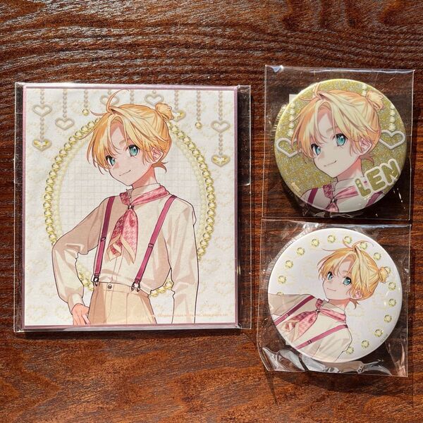 鏡音レン 楽天コレクション グリッター 缶バッジ 色紙 巡音ルカ birthday